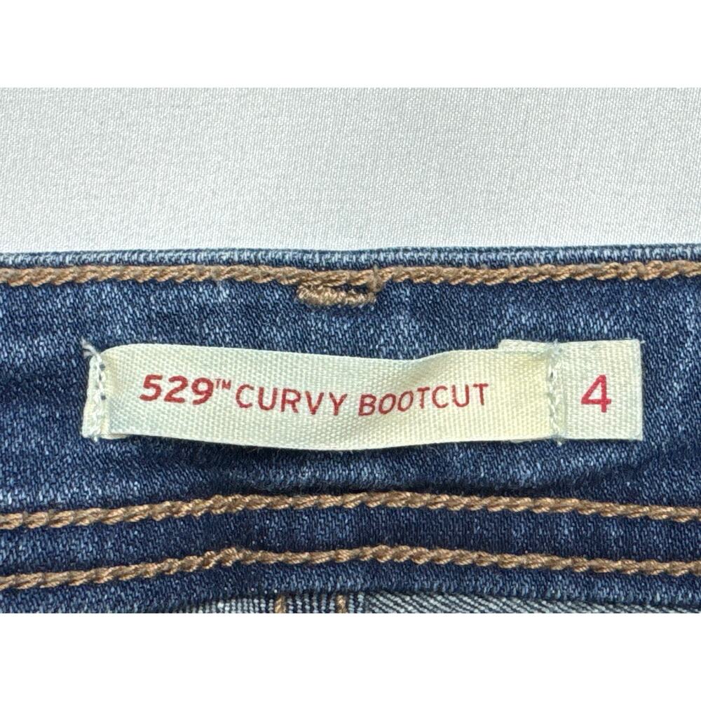 Levi's 529 Women's Curvy Bootcut Blue Jeans - Size 4M - 27x32 (26x31) - Picture 4 of 7